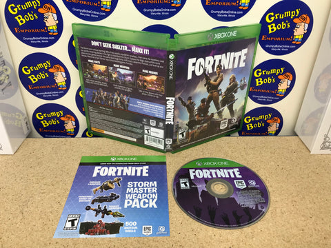 Fortnite (Purple Disc) w/ UNreemed Code: Storm Master Weapon Pack (Xbox One) Pre-Owned (As Pictured)