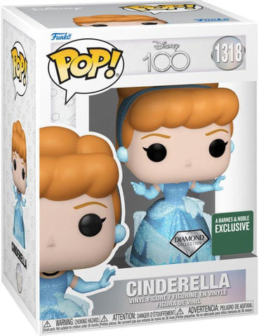 POP! Disney 100 #1318: Cinderella (Diamond Collection) (Barnes & Noble Exclusive) (Funko POP!) Figure and Box w/ Protector