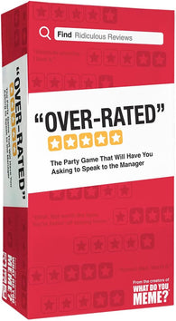 WHAT DO YOU MEME? Over-Rated - The Game of Ridiculous Reviews (Card Game) NEW