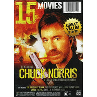 “Chuck Norris” (33414 B) 10 Movie Collection: Driven To Kill / The Legend of Red Dragon / Prey of the Jaguar / Tunnel Vision / Road of No Return / Logan's War: Bound by Honor / Chaos Factor / CIA II Target Alexa / The President's Man...(DVD) Pre-Owned