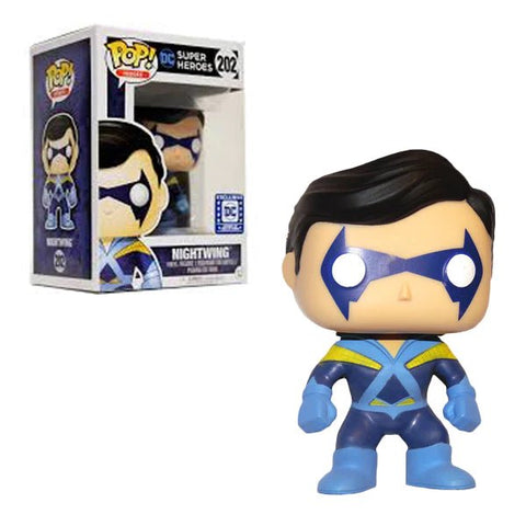 POP! Heroes #202: Super Heroes - Nightwing (DC Legion of Collectors Exclusive) (Funko POP!) Figure and Box w/ Protector