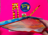 2015 Dr. Seuss Enterprises / Dr. Seuss Pencil - Pen Pouch / New with Tag / Also Includes Dr. Seuss Pencil and 2012 Dr. Seuss Bookmark and Holographic Sticker / New / Pouch has Crease from Storage