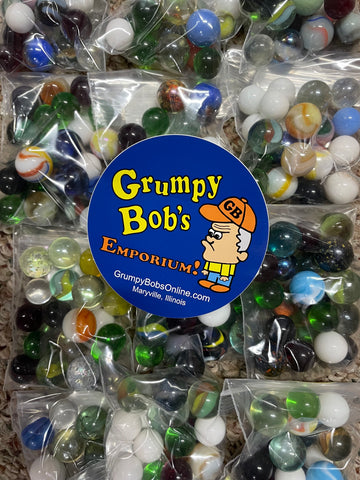 Bag of Marbles - 15-20 count - Retro / Vintage / Random (Toy) Pre-Owned
