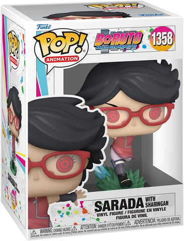 POP! Animation #1358: BoRuto Naruto Next Generations - Sarada with Sharingan (Funko POP!) Figure and Box w/ Protector