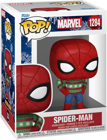 POP! Marvel #1284: Spider-Man (Holiday Christmas Sweater) (Funko POP!) Figure and Box w/ Protector