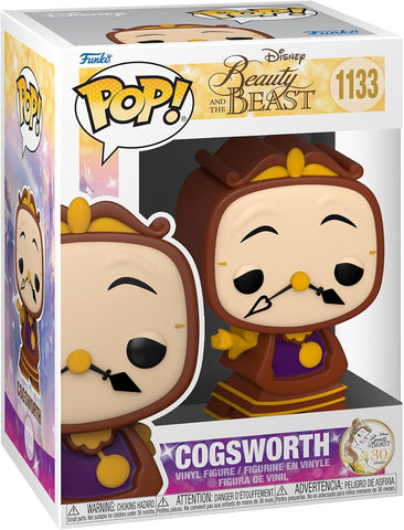 POP! Disney #1133: Beauty and The Beast - Cogsworth (Funko POP!) Figure and Box w/ Protector