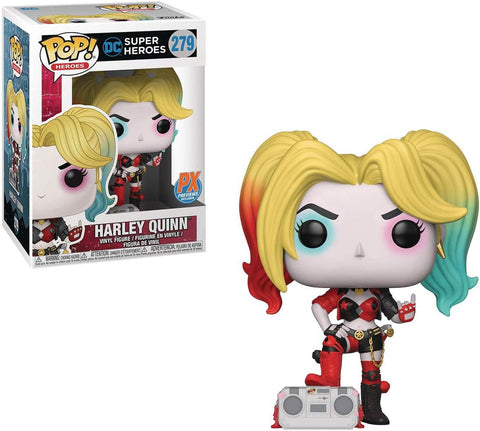 POP! Heroes #279: DC Super Heroes - Harley Quinn (PX Previews Exclusive) (Funko POP!) Figure and Box w/ Protector