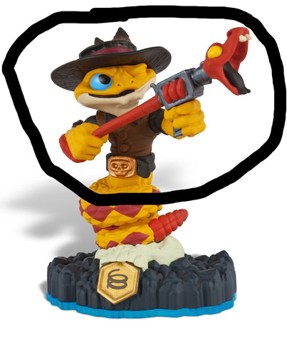 RATTLE SHAKE (SWAP-able) Undead (Skylanders Swap Force) Pre-Owned: Top HALF ONLY