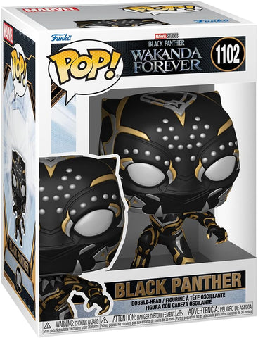 POP! Marvel Studios #1102: Black Panther Wakanda Forever - Black Panther (Funko POP!) Figure and Box w/ Protector