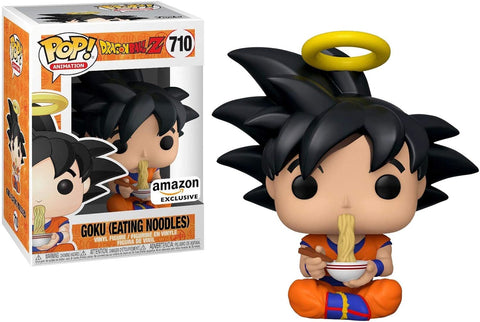 POP! Animation #710: Dragon Ball Z - Goku (Eating Noodles) (Amazon Exclusive) (Funko POP!) Figure and Box w/ Protector