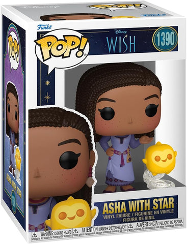 POP! Disney #1390: Wish - Asha with Star (Funko POP!) Figure and Box w/ Protector