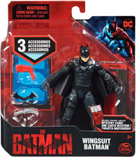 The Batman: Wingsuit (2022) 4" Action Figure w/ 3 Accessories & Mystery Card (DC) (Spin Master) NEW