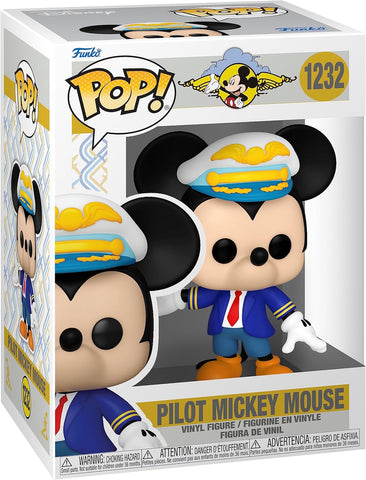 POP! Disney #1232: Pilot Mickey Mouse (Funko POP!) Figure and Box w/ Protector