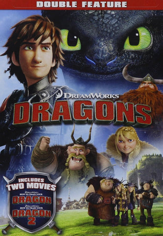 DreamWorks Dragons: How To Train Your Dragon 1 & 2 (DVD) Pre-Owned