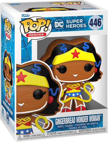 POP! Heroes #446: Super Heroes - Gingerbread Wonder Woman (Funko POP!) Figure and Box w/ Protector