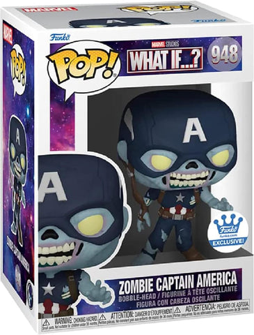 POP! Marvel Studios #948: What If…? Zombie Captain America (Funko.com Exclusive) (Funko POP!) Figure and Box w/ Protector