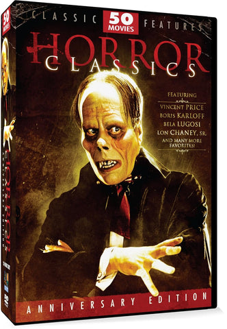 Horror Classics - Anniversary Edition: 50 Classic Movies - 12 Disc Set (DVD) Pre-Owned