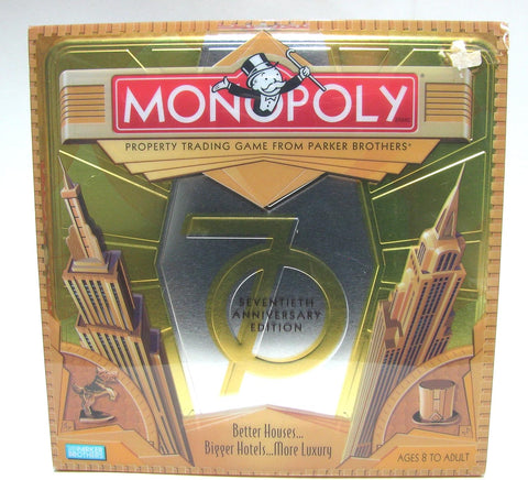 Monopoly: 70th Anniversary Edition (Parker Brothers) (Board Game) Pre-Owned/Some contents still sealed