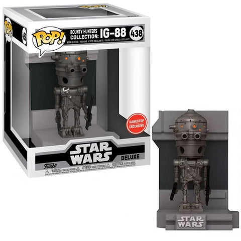 POP! Star Wars Deluxe #436: Bounty Hunters Collection - IG-88 (Gamestop Exclusive) (Funko POP!) Figure and Box