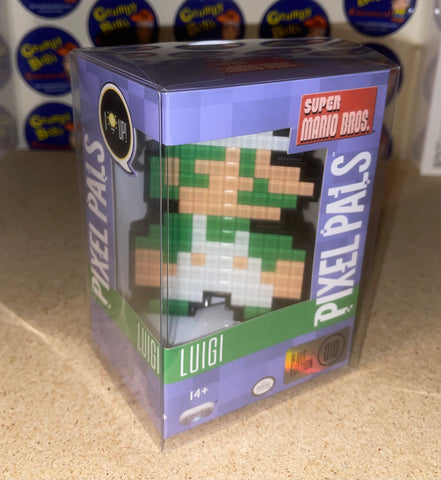 Pixel Pals #010: Super Mario Bros. - Luigi (8-Bit Edition) (Nintendo) (PDP Lighted Figure) Pre-Owned: Figure and Box w/ Protector
