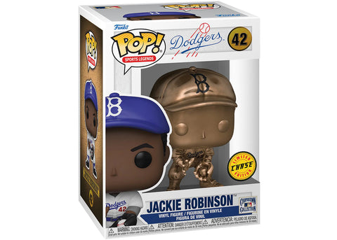 POP! Sports Legends #42: Dodgers - Jackie Robinson (Chase Limted Edition) (Funko POP!) Figure and Box w/ Protector