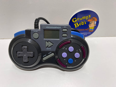 Wired Controller - SG ProGramPad 6 - Black/Grey (InterAct) (Sega Genesis) Pre-Owned