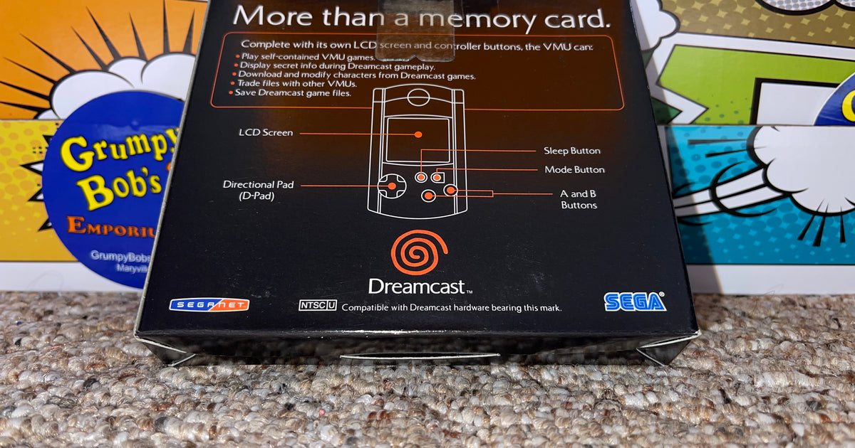 Official Sega Dreamcast White VMU Memory Card (Complete) – The