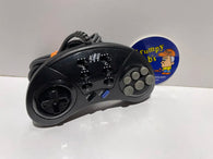 Wired Controller: 3rd Party - 6 Button - Turbo - Black (Sega Genesis) Pre-Owned