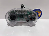 Wired Controller: High Frequency - 6 Button - Turbo - Clear (Sega Genesis) Pre-Owned