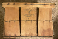 Vintage, Wire Bound, Vertical Slat, Wooden Crate - 10" x 14" x 17" (James Crate / Main Brothers Box & Lumber Co. Karnak, Ill) Pre-Owned (Pictured)  (LOCAL PICKUP ONLY)
