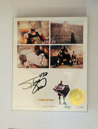 1993-94 Shaq Attaq Poster/Plaque LIMITED EDITION - #971 / 3000 (Skybox) (PEPSI) Pre-Owned (Pictured)