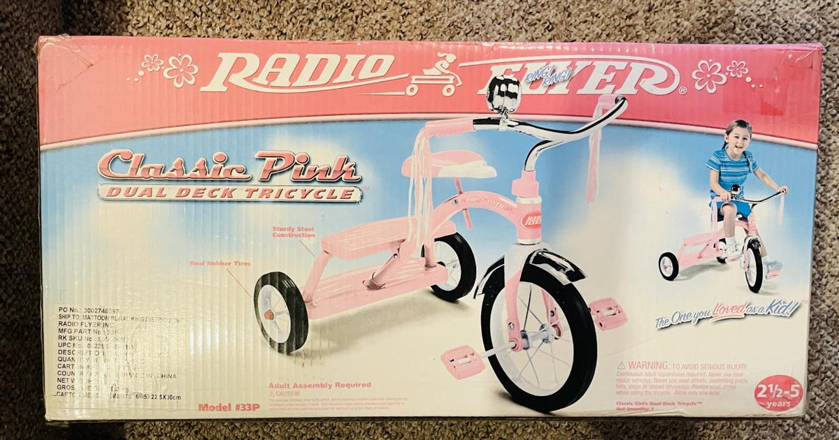 Radio retailers flyer double decker tricycle