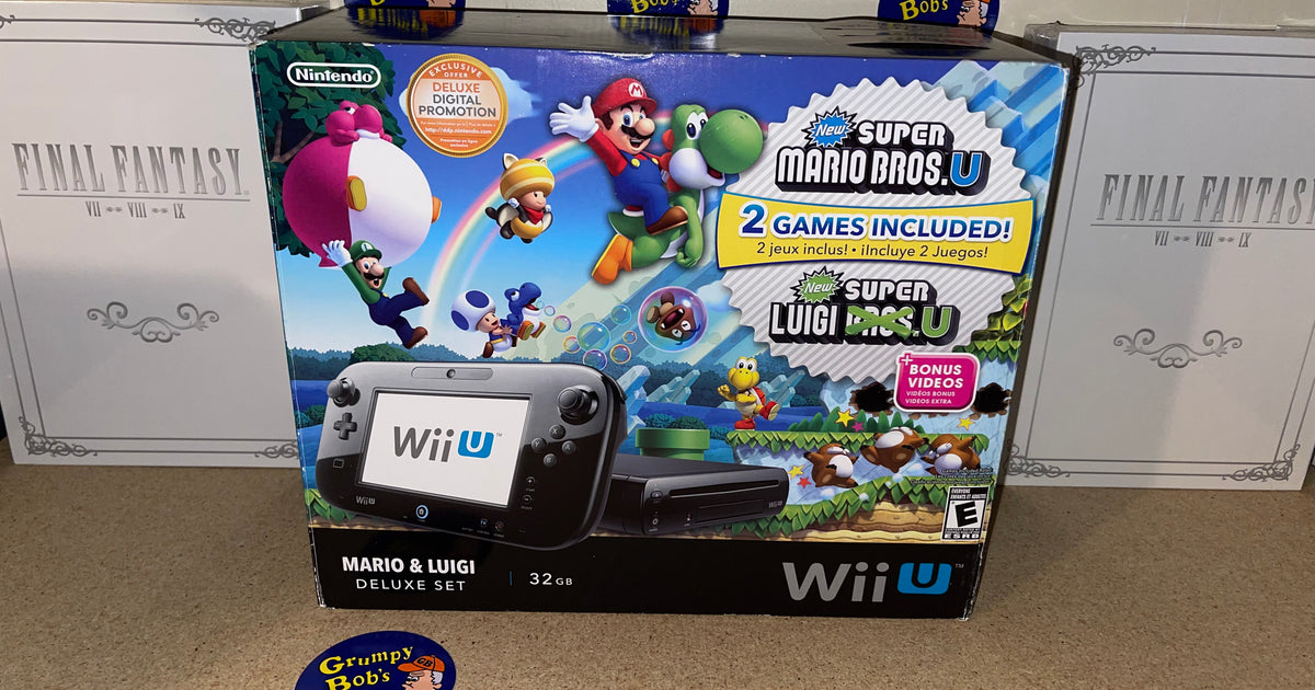 Nintendo Wii U Mario & Luigi Deluxe Set 32 GB Black Console (NTSC) for sale  online