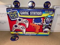 Game Station w/ 60 Pre-Loaded Games (Plug & Play) (My Arcade) (DreamGear) Pre-Owned: System, 2 Controllers, Gun, Hookups, and Box
