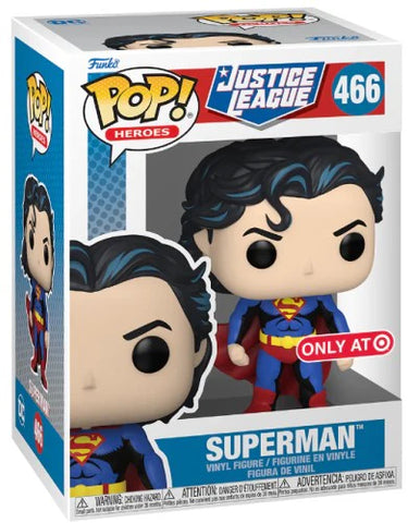 POP! Heroes #466: Justice League - Superman (Target Exclusive) (Funko POP!) Figure and Box w/ Protector
