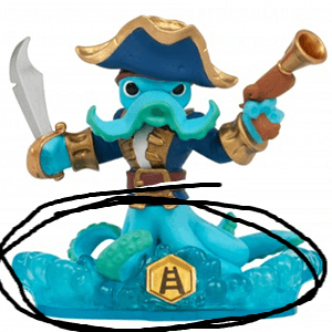 WASH BUCKLER (SWAP-able) Water (Skylanders Swap Force) Pre-Owned: BOTTOM HALF ONLY