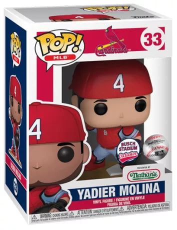 POP! MLB #33: Cardinals - Yadier Molina (Busch Stadium Exclusive) (Funko POP!) Figure and Box w/ Protector