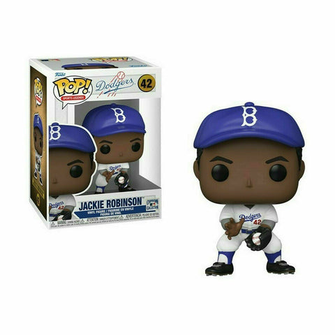 POP! Sports Legends #42: Dodgers - Jackie Robinson (Funko POP!) Figure and Box w/ Protector