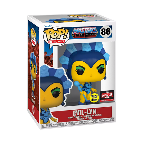 POP! Retro Toys #86: Masters of The Universe - Evil-Lyn (Glows in the Dark) (Target Con 2022 Limited Edition Exclusive) (Funko POP!) Figure and Box w/ Protector