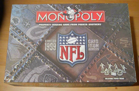 Monopoly: NFL 1999 Grid Iron Limited Edition (Parker Brothers) (Hasbro) (Board Game) Pre-Owned/Sealed Pieces