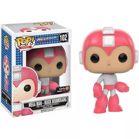 POP! Games #102: Mega Man - Quick Boomerang (Gamestop Exclusive) (Funko POP!) Figure and Box w/ Protector