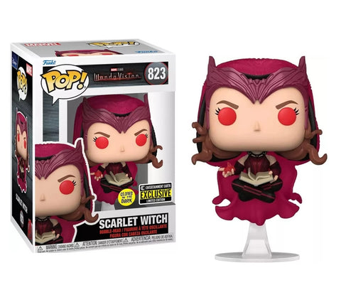 POP! Marvel Studios #823: WandaVision - Scarlet Witch (Glows in the Dark) (Entertainment Earth Exclusive Limited Edition) (Funko POP!) Figure and Box w/ Protector