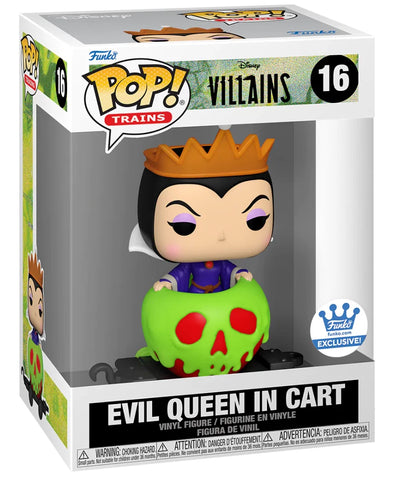 POP! Trains #16: Disney Villains - Evil Queen in Cart (Funko.com Exclusive) (Funko POP!) Figure and Box w/ Protector