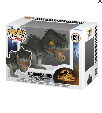 POP! Movies #1207: Jurassic World Dominion - Giganotosaurus (Funko POP!) Figure and Box w/ Protector