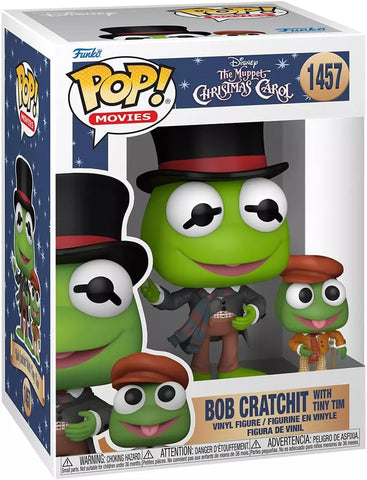 POP! Movies #1457: The Muppet Christmas Carol - Bob Cratchit with Tiny Tim (Disney) (Funko POP!) Figure and Box w/ Protector