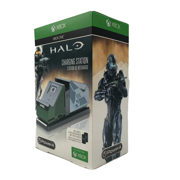 Dual Charging Station - PowerA - Halo 5: Guardians Edition (Xbox One) Pre-Owned: Charging Station, AC Adapter, 1 Rechargeable Battery, and 1 Battery Cover