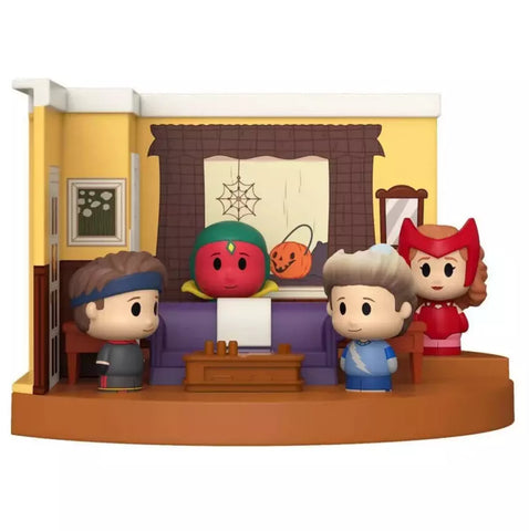 Marvel Studios: WandaVision - 2000s - Wanda & Vision with Billy & Tommy (Funko Mini Moments) Figure and Box
