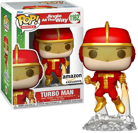 POP! Movies #1162: Jingle All The Way - Turbo Man (Amazon Exclusive) (Funko POP!) Figure and Box w/ Protector