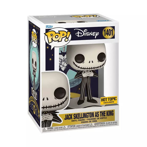 POP! Disney #1401: The Nightmare Before Christmas - Jack Skellington as the King (Hot Topic Exclusive) (Funko POP!) Figure and Box w/ Protector