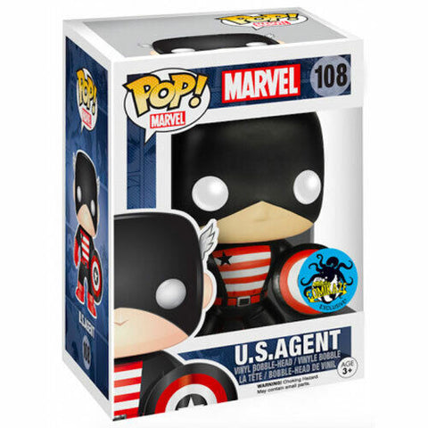 POP! Marvel #108: U.S. Agent (Comikaze Exclusive) (Funko POP! Bobblehead) Figure and Box w/ Protector
